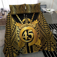 Vanuatu 45th Anniversary Of Independence Bedding Set Gold Style - Polynesian Pride