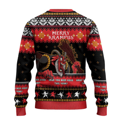Merry Christmas Krampus Ugly Christmas Sweater Have You Been Good This Year LT05 - Wonder Print Shop
