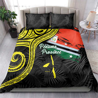Vanuatu Penama Day Bedding Set Grunge Flag Style - Polynesian Pride