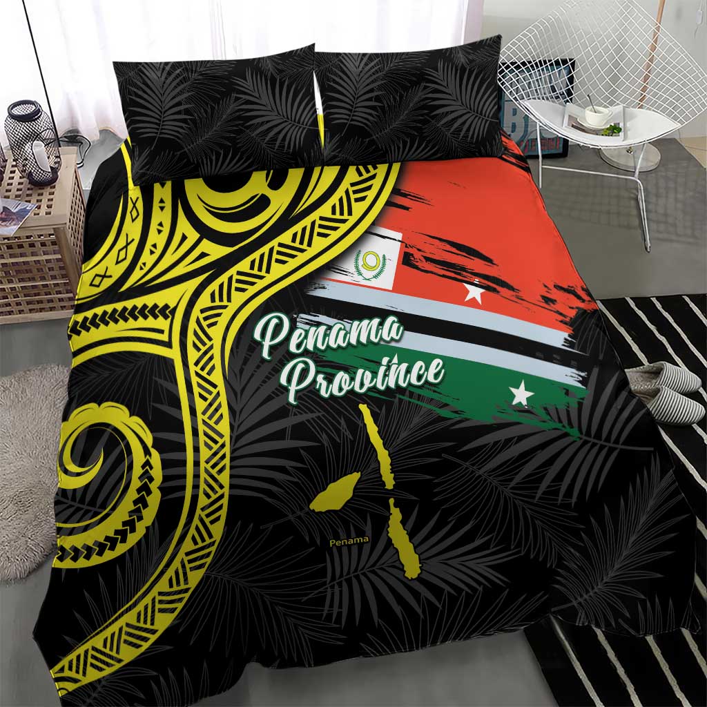Vanuatu Penama Day Bedding Set Grunge Flag Style - Polynesian Pride