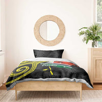 Vanuatu Penama Day Bedding Set Grunge Flag Style - Polynesian Pride