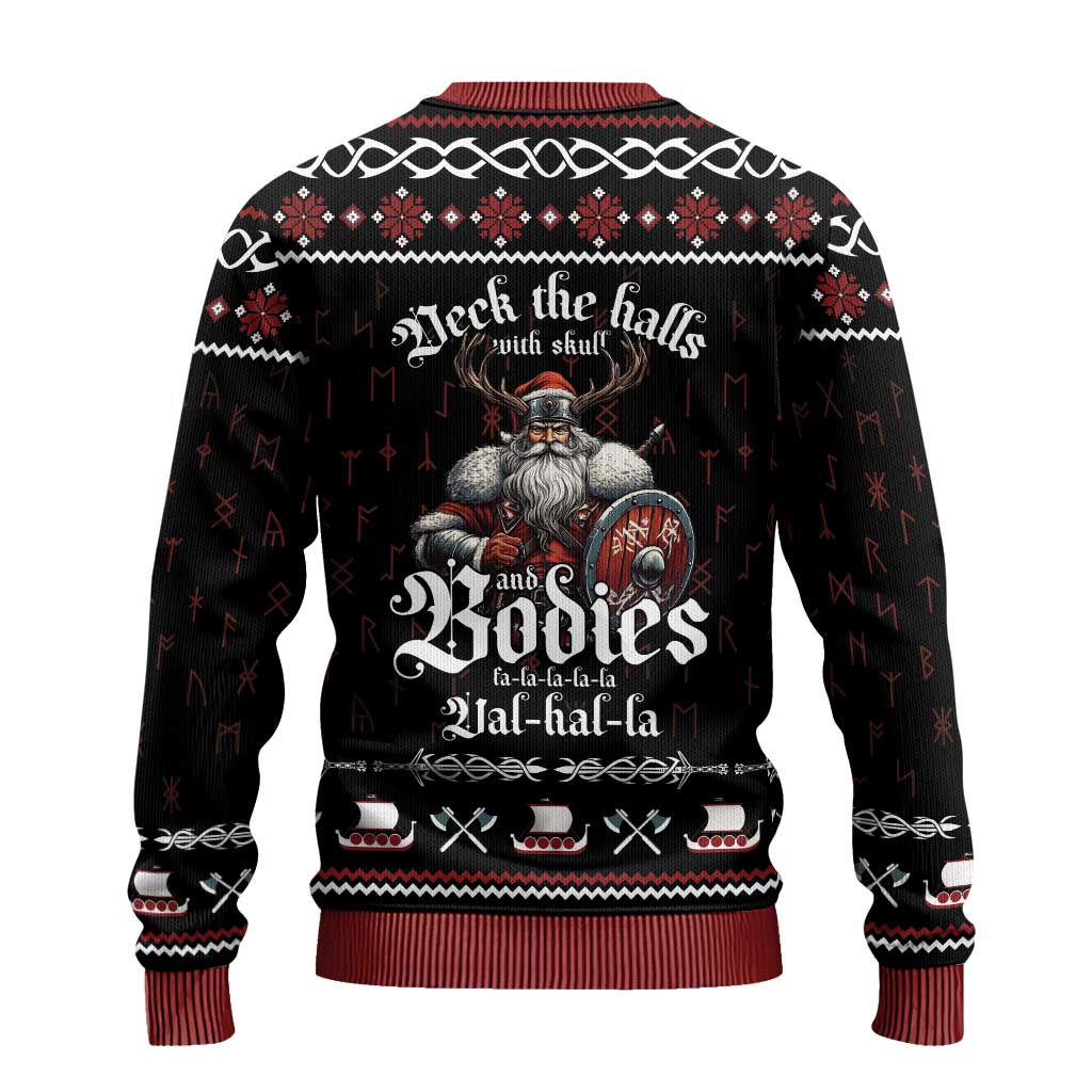 Funny Viking Christmas Ugly Christmas Sweater Falalalala Valhalla LT05 - Wonder Print Shop
