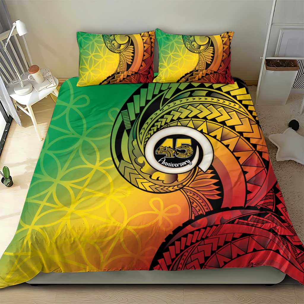 Vanuatu 45th Independence Anniversary Bedding Set Ni-Van Sandroing - Polynesian Pride