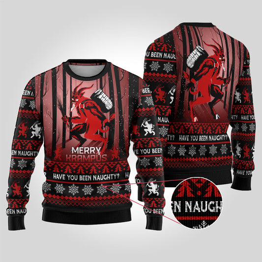 Wonder Print Christmas Ugly Christmas Sweater Merry Krampus - Wonder Print Shop
