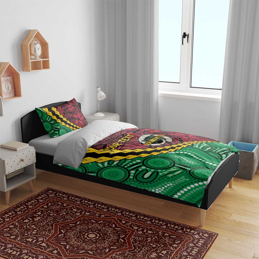 Vanuatu Personalized Tribal Bedding Set Aboriginal Inspired Mix Style - Polynesian Pride