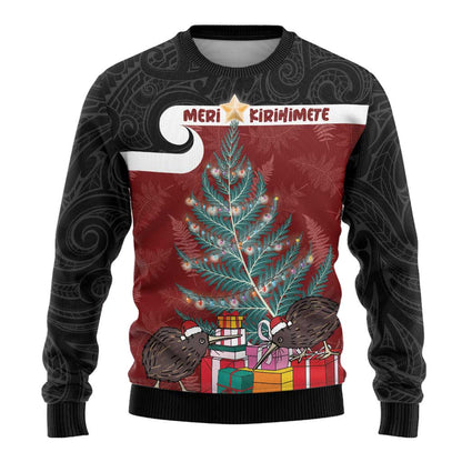 Maori Christmas Ugly Christmas Sweater Xmas Fern Mix Kowhawhai