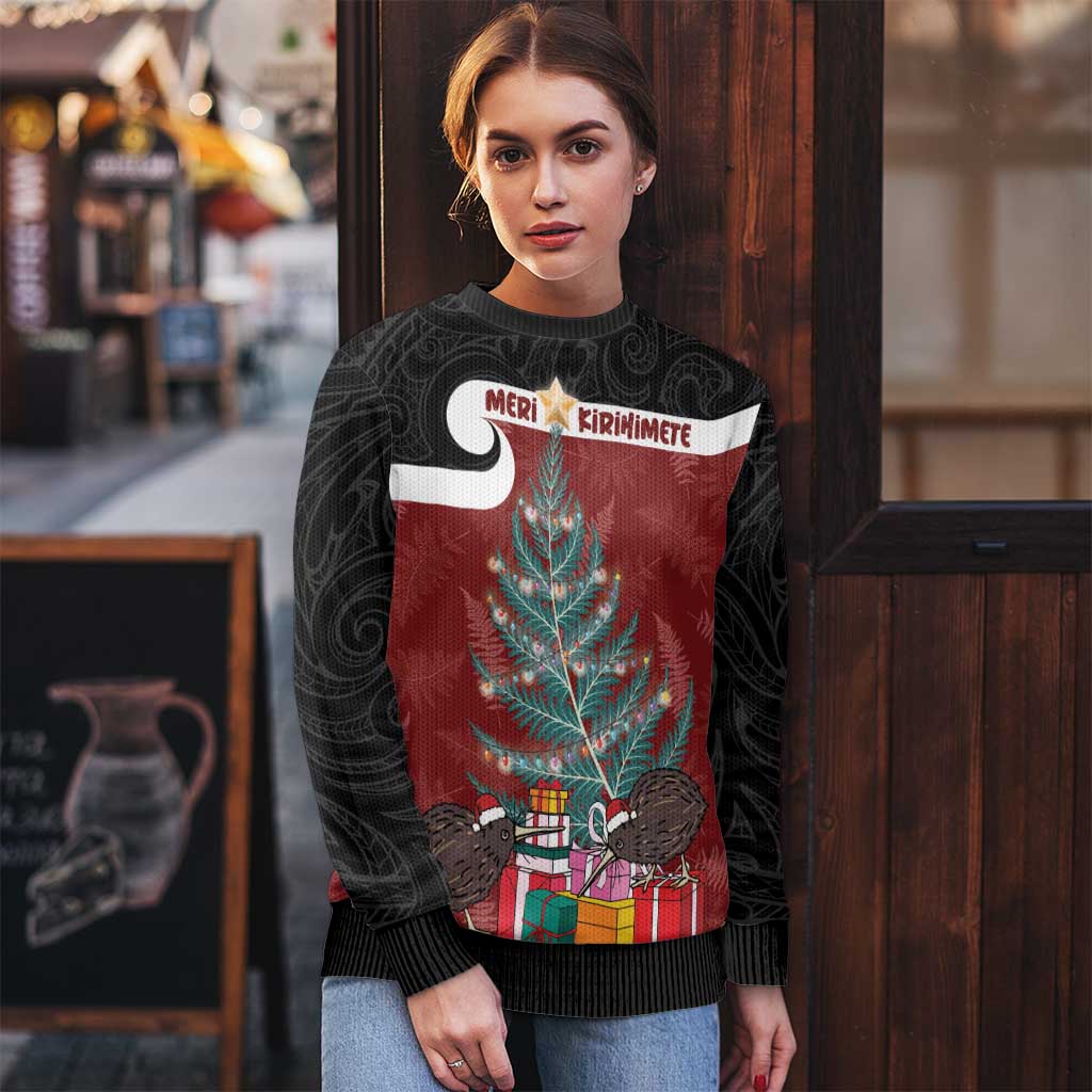 Maori Christmas Ugly Christmas Sweater Xmas Fern Mix Kowhawhai