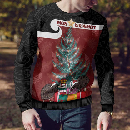 Maori Christmas Ugly Christmas Sweater Xmas Fern Mix Kowhawhai