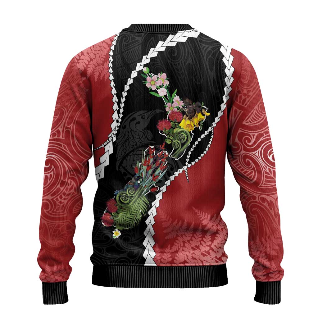 Christmas Ugly Christmas Sweater Flora Map with Birds