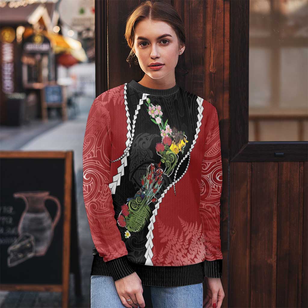 Christmas Ugly Christmas Sweater Flora Map with Birds