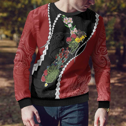 Christmas Ugly Christmas Sweater Flora Map with Birds