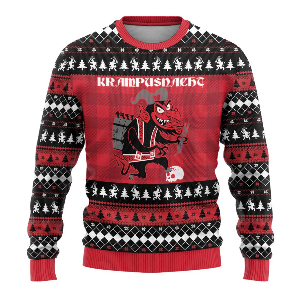 Merry Krampusnacht Personalized Ugly Christmas Sweater Austrian Bavaria Alpine Christmas Demons - Wonder Print Shop