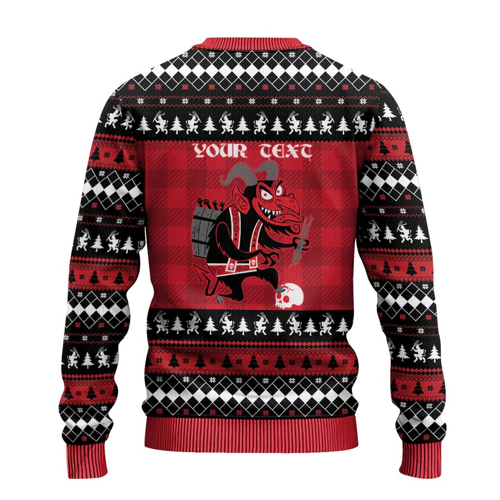 Merry Krampusnacht Personalized Ugly Christmas Sweater Austrian Bavaria Alpine Christmas Demons - Wonder Print Shop