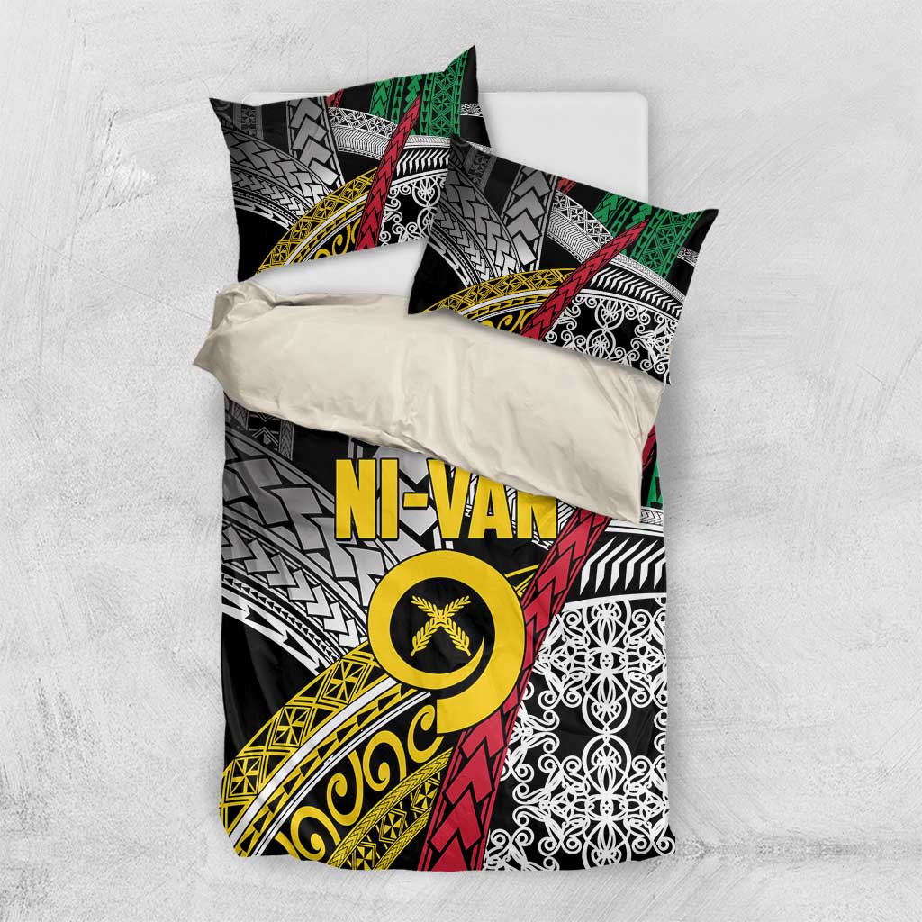 Vanuatu Proud to be Ni-van Personalised Bedding Set with Mutis En Atan Patterns