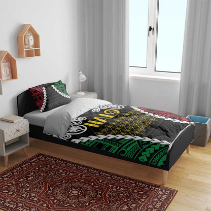 Halo Vanuatu Pride Bedding Set Vanuatuan Sand Drawing Pattern