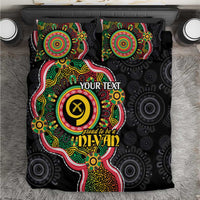 Vanuatu Personalised Bedding Set Aboriginal Dot Paitnting - Polynesian Pride