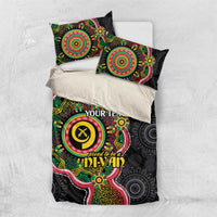 Vanuatu Personalised Bedding Set Aboriginal Dot Paitnting - Polynesian Pride