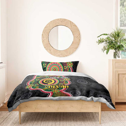 Vanuatu Personalised Bedding Set Aboriginal Dot Paitnting - Polynesian Pride