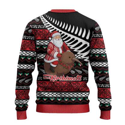 Kiwi Santa Christmas Ugly Christmas Sweater He Wairua Kirihimete