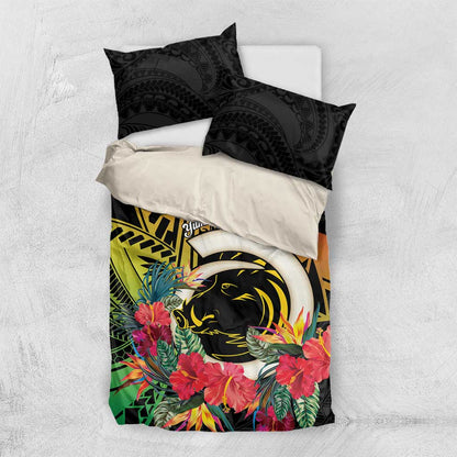 Vanuatu Boar Tusk Yumi Yumi Yumi Bedding Set Independens Dei Long God Yumi Stanap