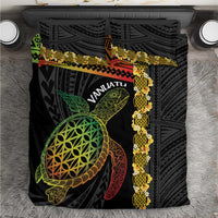Vanuatu Sand Drawing Turtle Bedding Set Happy Independence Day