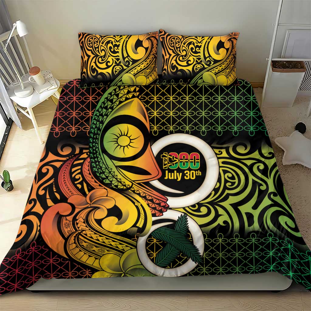 Vanuatu 1980 Bedding Set Ni-Van Tamtam Sand Drawing Pattern