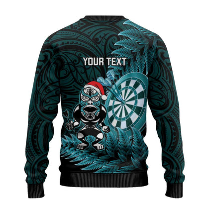Darts Christmas Ugly Christmas Sweater Maori Fern Merry Dartsmas