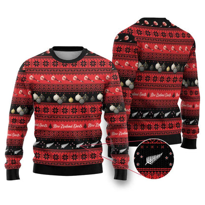 Darts Christmas Ugly Christmas Sweater Merry Xmas Aotearoa Maori Red