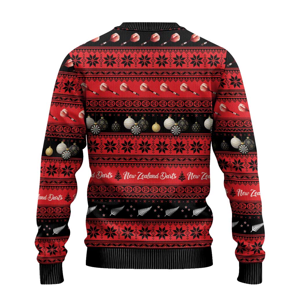 Darts Christmas Ugly Christmas Sweater Merry Xmas Aotearoa Maori Red