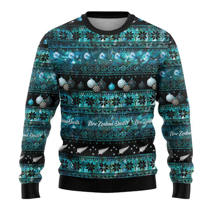 Darts Christmas Ugly Christmas Sweater Merry Xmas Aotearoa Maori Paua Shell