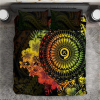 Vanuatu Bedding Set Hibisus Polynesian Pattern Reggae - Polynesian Pride