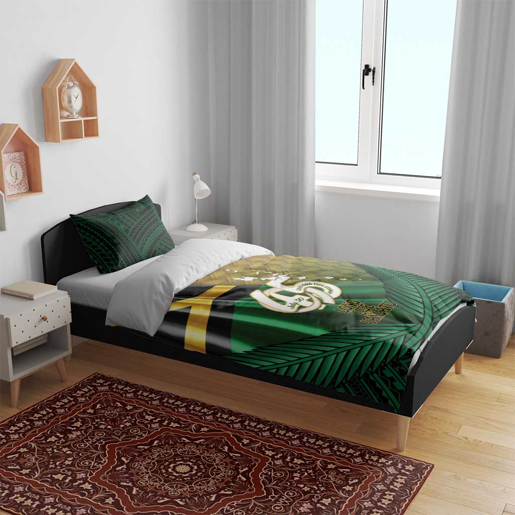 Long Live Vanuatu Independence Day Bedding Set 45th Anniversary Woven Pattern - Polynesian Pride