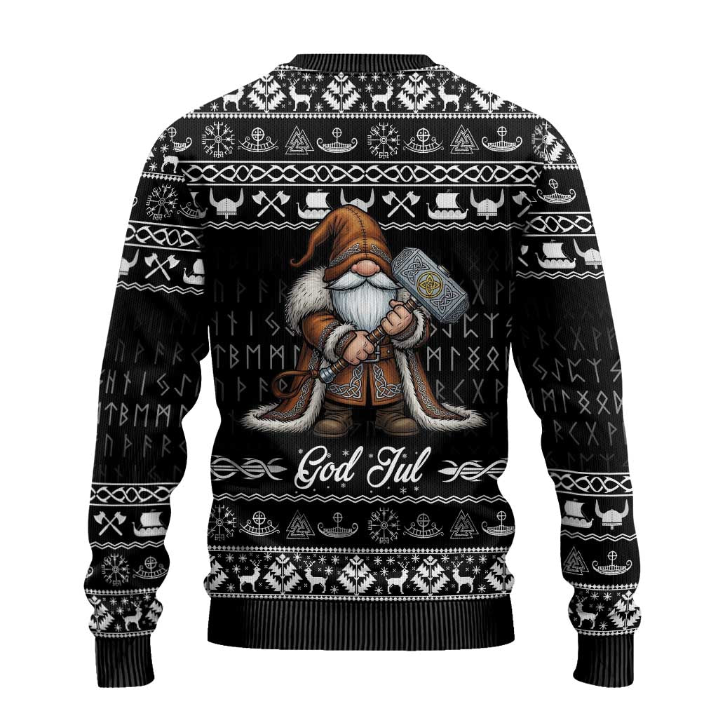 Viking Gnome Christmas Ugly Christmas Sweater Nordic Xmas Spirit Pattern - Wonder Print Shop