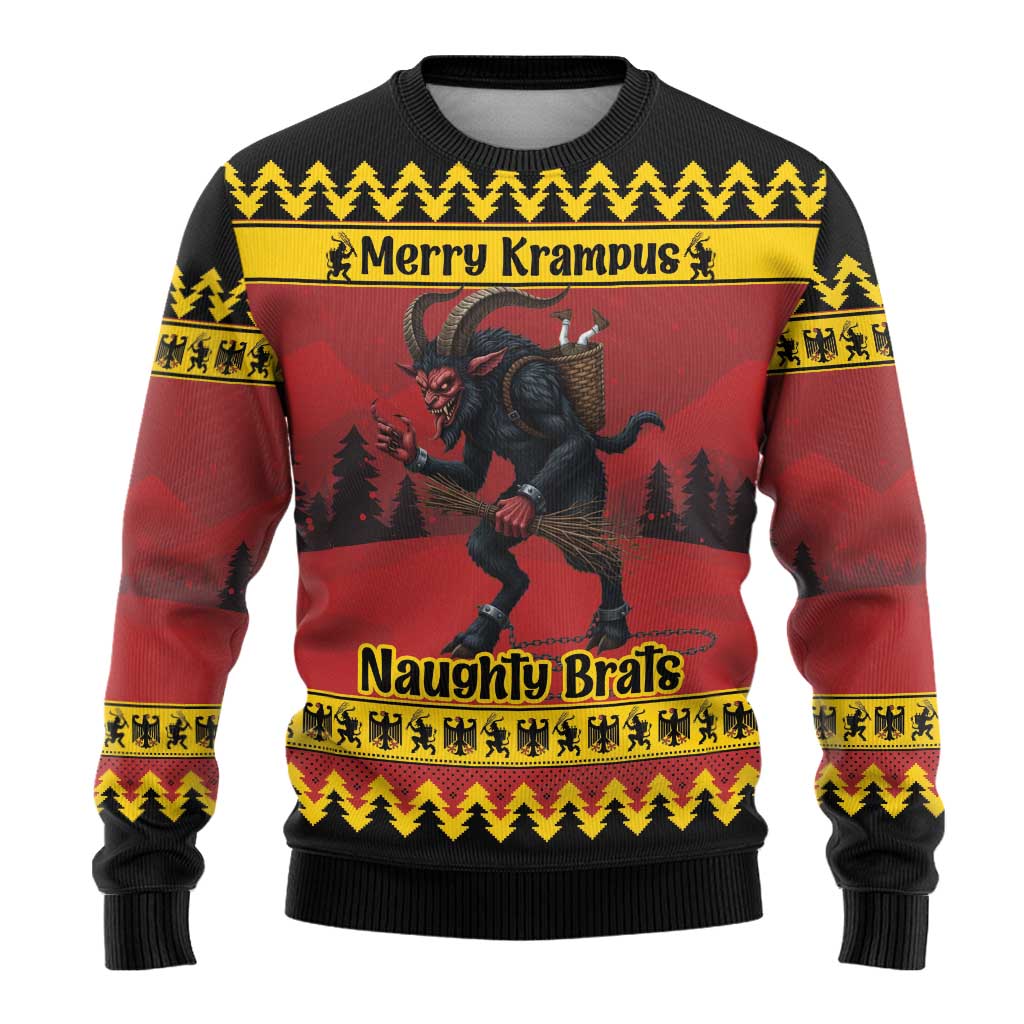 Merry Krampus Germany Ugly Christmas Sweater Frohe Weihnachten - Wonder Print Shop