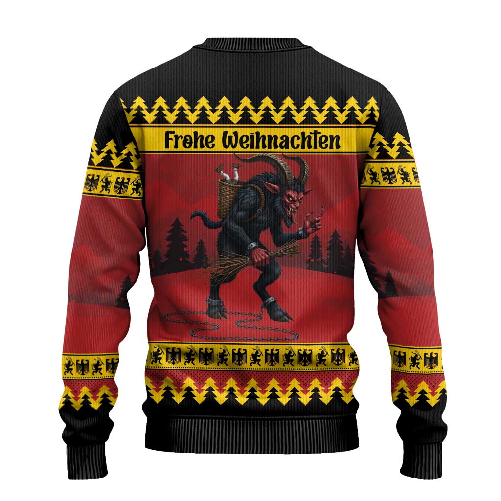 Merry Krampus Germany Ugly Christmas Sweater Frohe Weihnachten - Wonder Print Shop