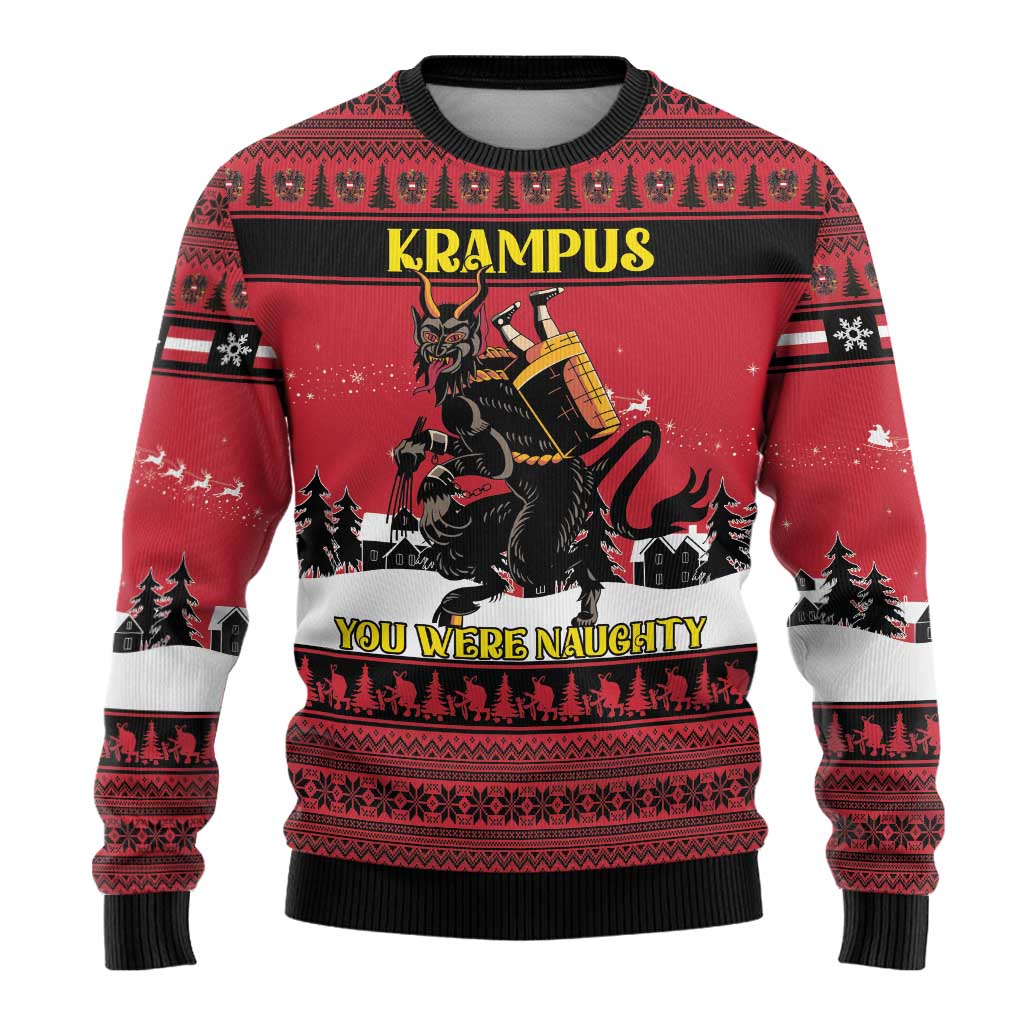 Austria Christmas Ugly Christmas Sweater Krampus You Were Naughty - Wonder Print Shop