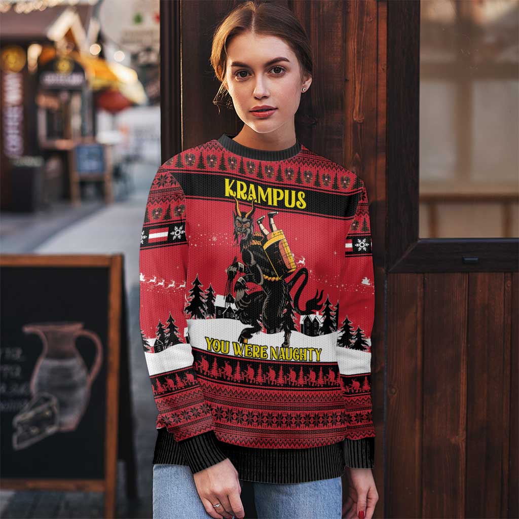 Austria Christmas Ugly Christmas Sweater Krampus You Were Naughty - Wonder Print Shop