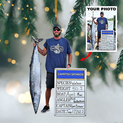 Fishing Cheaper Than Therapy - Personalized Photo Mica Ornament - Gift For Fishing Lovers