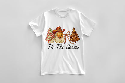 ’Tis the Season – Cowboy Santa Western Christmas Tee