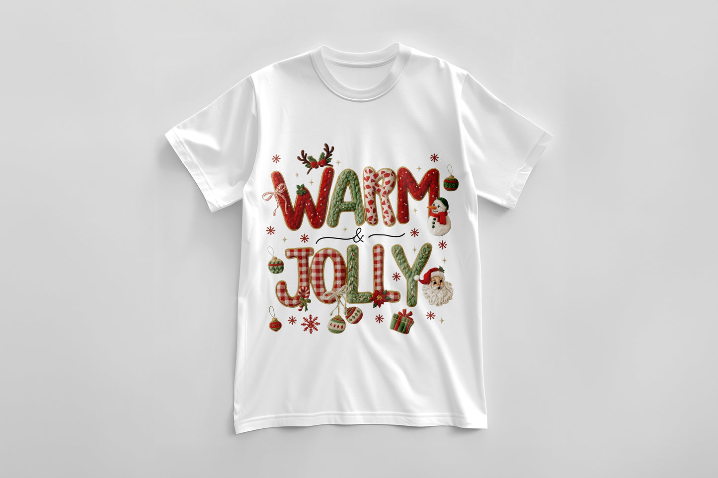 Warm & Jolly – Cozy Holiday Typography Graphic Tee