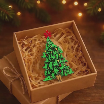 🎄😂“The Naughty Tree” Cheeky Christmas Ornament