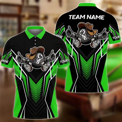 Billiards 8 Ball Cowboy Gunny Premium Personalized Name, Team Name Unisex Shirt
