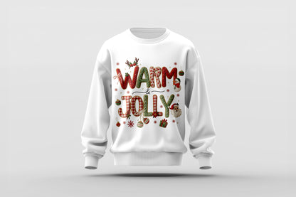 Warm & Jolly – Cozy Holiday Typography Graphic Tee