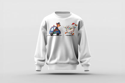 Goose on the Loose – Holiday Police Pup Chase Funny Xmas Tee