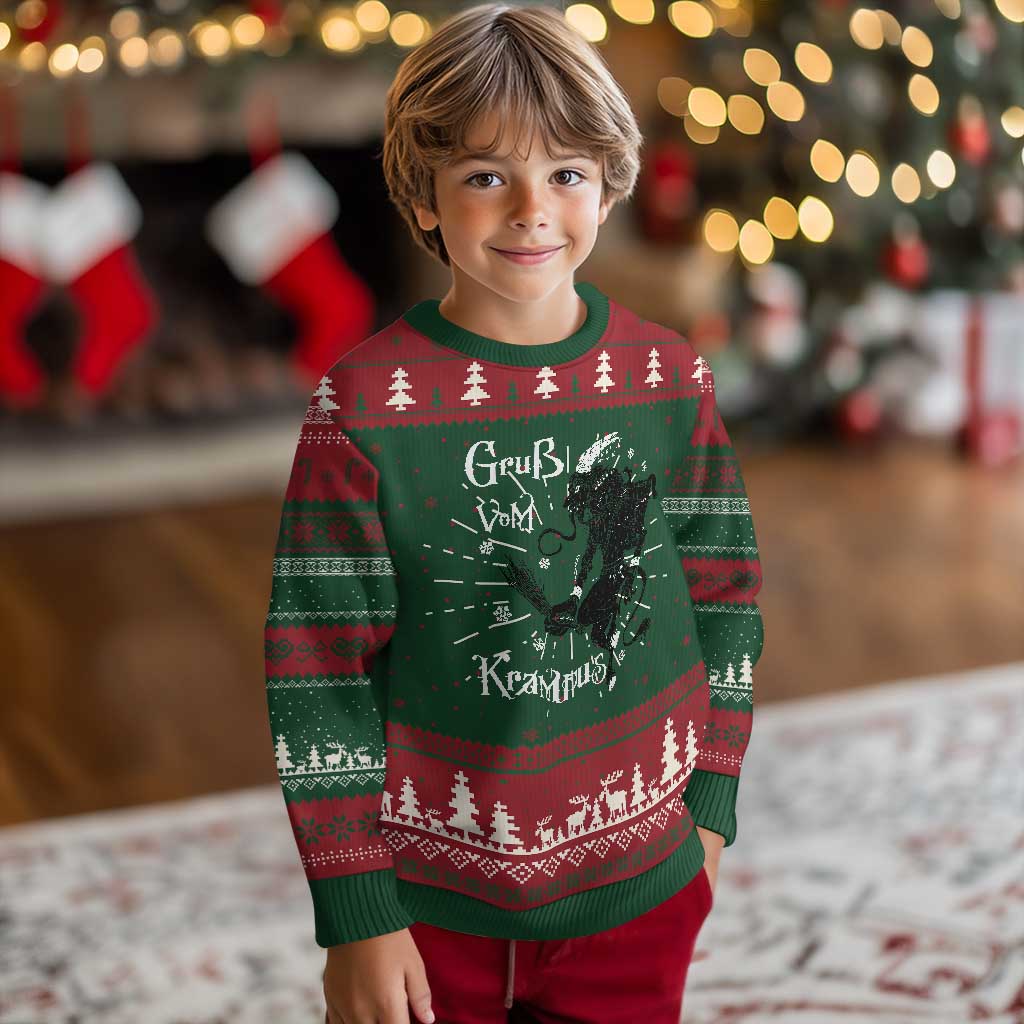 Mythical Krampus Ugly Christmas Sweater Gruss Vom Christmas Horror Figure Greeting