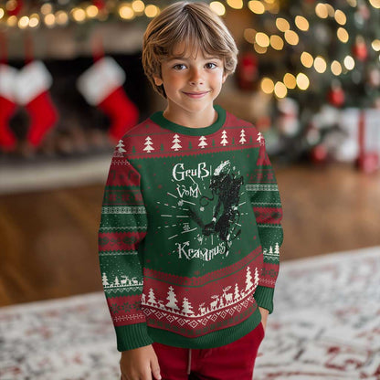 Mythical Krampus Ugly Christmas Sweater Gruss Vom Christmas Horror Figure Greeting