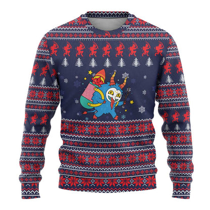 Merry Krampus Christmas Ugly Christmas Sweater Xmas Holiday Patterns - Wonder Print Shop