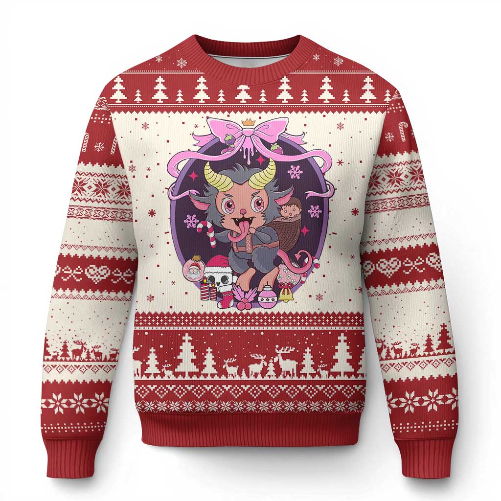 Christmas Kawaii Pastel Krampus Ugly Christmas Sweater