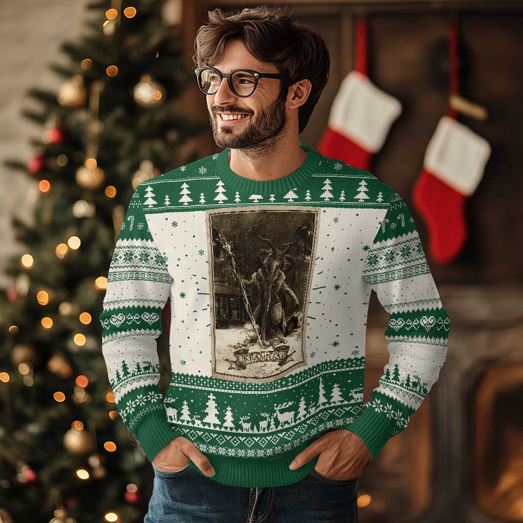 Krampus Ugly Christmas Sweater Xmas Horror Ugly Sweater Krampus Tarot Card Evil Pajama