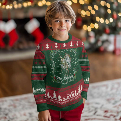 Krampus Ugly Christmas Sweater Goth Xmas Krampus Reindeer Skull Ugly Sweater Evil Pajama